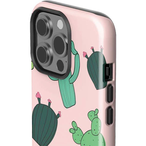 Cactus Print iPhone 15 Pro Impact Case